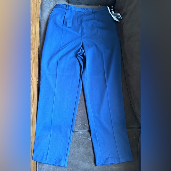 Sag Harbor NWTS Navy Blue Machine Washable Comfort Stretch Sz 12P Pleat… - Picture 3 of 15